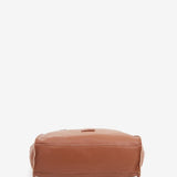 Bolso shopper pequeño en piel cognac
