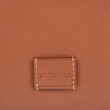 Bolso shopper pequeño en piel cognac