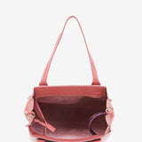 Small shopper bag in pink leather