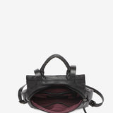 Mochila de piel en negro