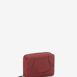 Piccolo portafoglio in pelle bordeaux