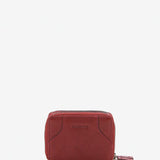 Piccolo portafoglio in pelle bordeaux