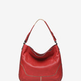 Bolso de hombro de piel en rojo