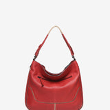 Bolso de hombro de piel en rojo
