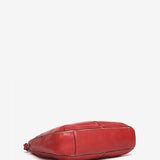 Bolso de hombro de piel en rojo