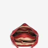 Bolso de hombro de piel en rojo