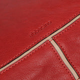 Bolso de hombro de piel en rojo