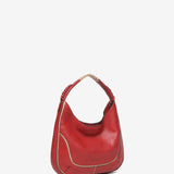 Piccola borsa a tracolla in pelle rossa
