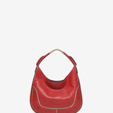 Piccola borsa a tracolla in pelle rossa