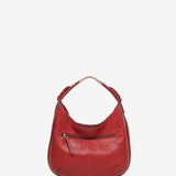 Piccola borsa a tracolla in pelle rossa