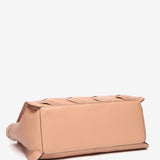 Shopper de piel trenzada en rosa