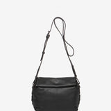 Bandolera de piel en negro