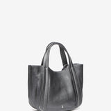 Borsa in pelle argentata