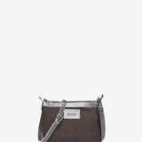 Borsa in pelle argentata