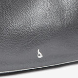 Borsa in pelle argentata