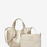 Borsa a mano in pelle dorata