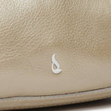 Borsa a mano in pelle dorata