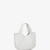 Bolso de mano pequeño de piel en blanco
