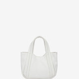 Bolso de mano pequeño de piel en blanco