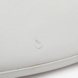 Bolso de mano pequeño de piel en blanco