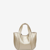 Bolso de mano pequeño de piel en dorado
