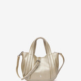 Bolso de mano pequeño de piel en dorado