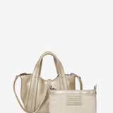 Bolso de mano pequeño de piel en dorado