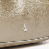 Bolso de mano pequeño de piel en dorado