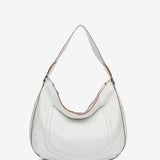 Bolso de hombro de piel en blanco