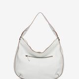 Bolso de hombro de piel en blanco