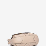 Bandolera grande de piel en beige