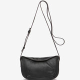 Bandolera pequeña de piel en negro