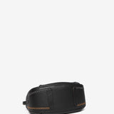 Bandolera pequeña de piel en negro