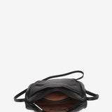 Bandolera pequeña de piel en negro