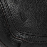 Bandolera pequeña de piel en negro