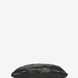 Bolso de hombro de malla metálica en negro