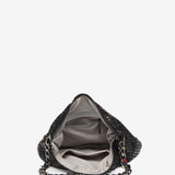 Bolso de hombro de malla metálica en negro