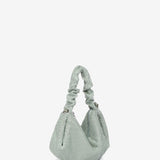 Bolso de mano de malla metálica en verde