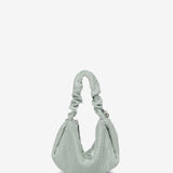 Bolso de mano de malla metálica en verde