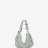 Bolso de mano de malla metálica en verde