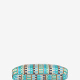 Clutch de fiesta con estampado en azul