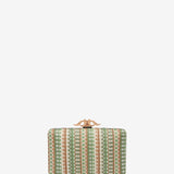 Clutch de fiesta con estampado en verde