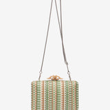 Clutch de fiesta con estampado en verde