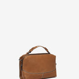 Bandolera de piel en cognac