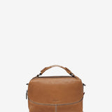 Bandolera de piel en cognac