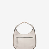 Bolso de hombro pequeño de piel en beige