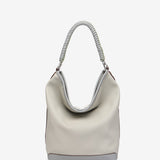 Bolso de hombro en materiales reciclados en gris