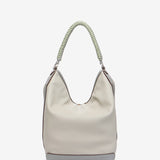 Bolso de hombro en materiales reciclados en gris
