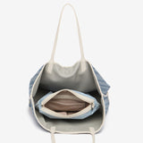 Borsa shopper reversibile grigia