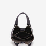 Bolso de mano pequeño de piel en plata